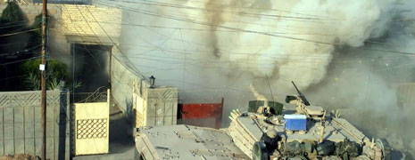 2004 Seige of
              Fallujah (source: <a
              href='http://commons.wikimedia.org/wiki/File:Fallujah_2004_M1A1_Abrams.jpg'>Wikimedia


              Commons</a>)
